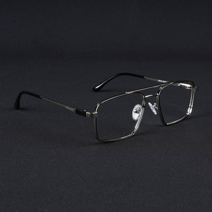 Voyage Silverline Silver & Black Wayfarer Eyeglasses for Men & Women - MG5459-C6