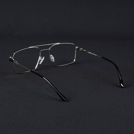 Voyage Silverline Silver & Black Wayfarer Eyeglasses for Men & Women - MG5459-C6