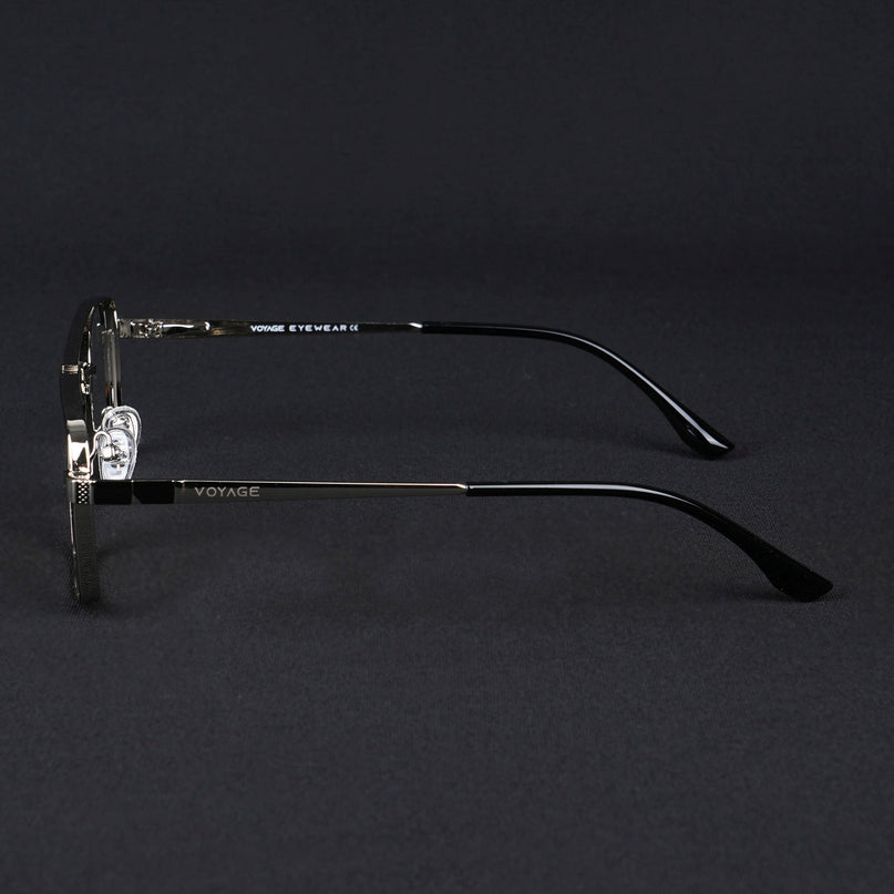 Voyage Silverline Silver & Black Wayfarer Eyeglasses for Men & Women - MG5459-C6
