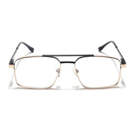 Voyage Silverline Golden & Black Wayfarer Eyeglasses for Men & Women - MG5460-C7