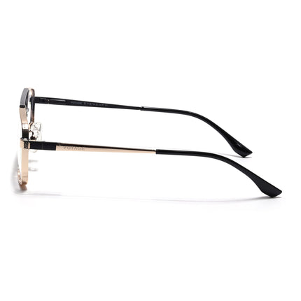 Voyage Silverline Golden & Black Wayfarer Eyeglasses for Men & Women - MG5460-C7