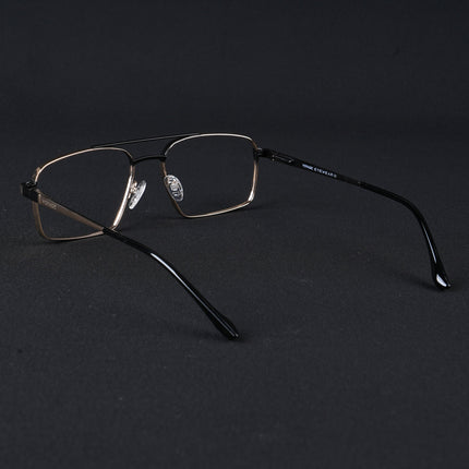 Voyage Silverline Golden & Black Wayfarer Eyeglasses for Men & Women - MG5460-C7