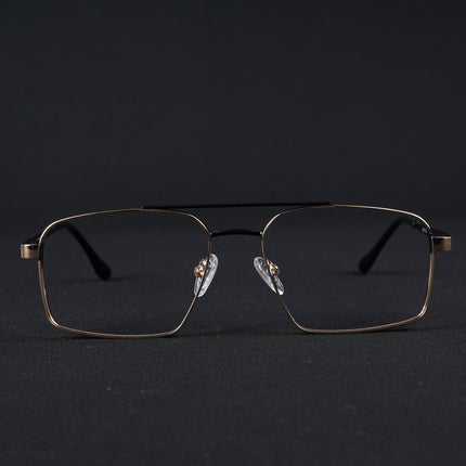 Voyage Silverline Golden & Black Wayfarer Eyeglasses for Men & Women - MG5460-C7