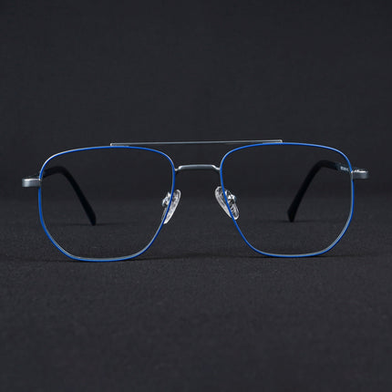 Voyage Silverline Blue & Matt Silver Wayfarer Eyeglasses for Men & Women - MG5461-C1