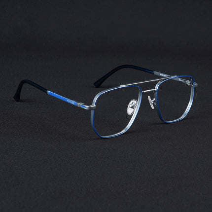 Voyage Silverline Blue & Matt Silver Wayfarer Eyeglasses for Men & Women - MG5461-C1