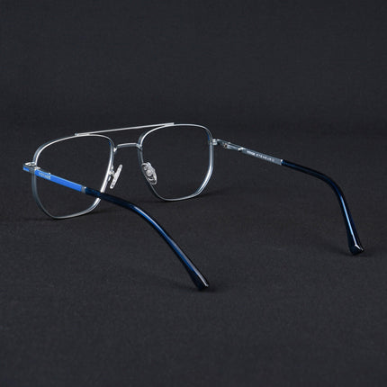 Voyage Silverline Blue & Matt Silver Wayfarer Eyeglasses for Men & Women - MG5461-C1