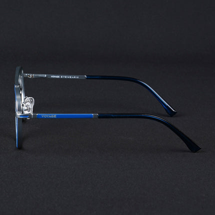 Voyage Silverline Blue & Matt Silver Wayfarer Eyeglasses for Men & Women - MG5461-C1