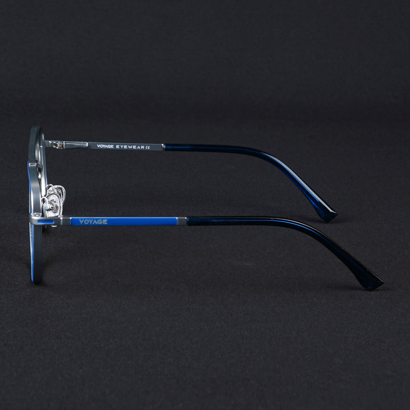 Voyage Silverline Blue & Matt Silver Wayfarer Eyeglasses for Men & Women - MG5461-C1