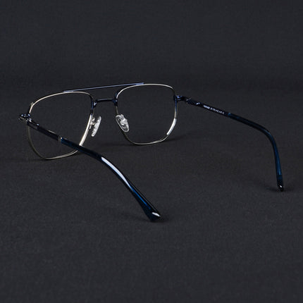 Voyage Silverline Silver & Blue Wayfarer Eyeglasses for Men & Women - MG5462-C2