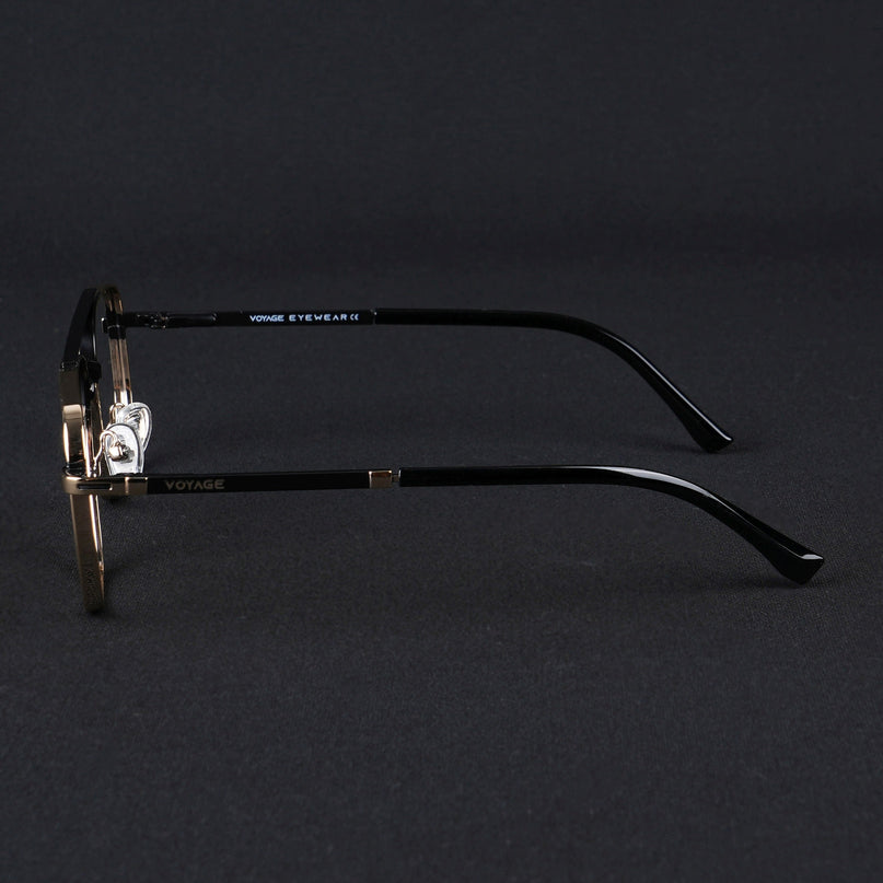 Voyage Silverline Golden & Black Wayfarer Eyeglasses for Men & Women - MG5463-C3