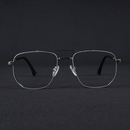 Voyage Silverline Silver & Grey Wayfarer Eyeglasses for Men & Women - MG5464-C4