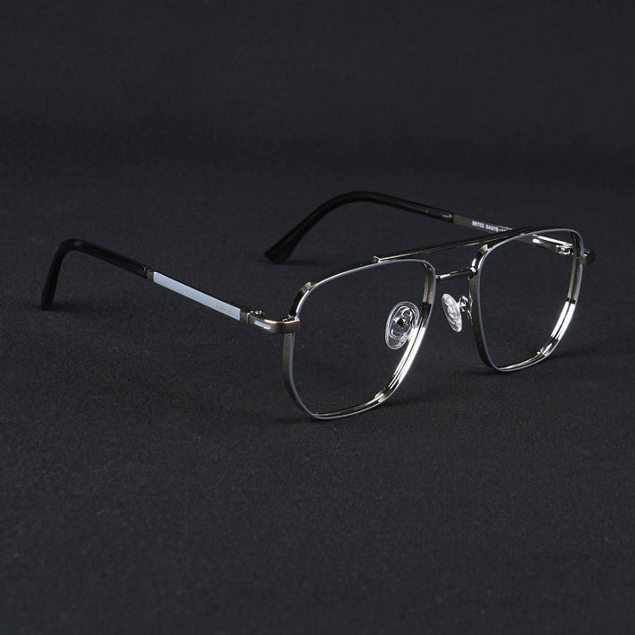 Voyage Silverline Silver & Grey Wayfarer Eyeglasses for Men & Women - MG5464-C4