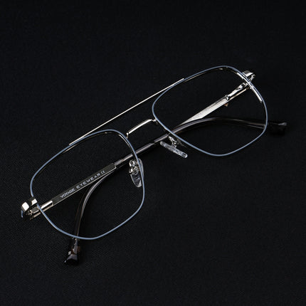 Voyage Silverline Silver & Grey Wayfarer Eyeglasses for Men & Women - MG5464-C4