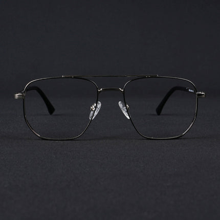 Voyage Silverline Silver & Black Wayfarer Eyeglasses for Men & Women - MG5465-C5
