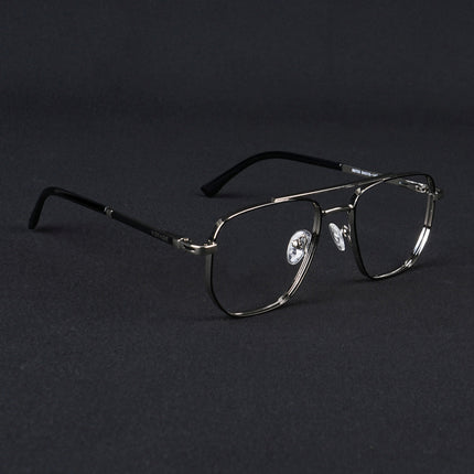 Voyage Silverline Silver & Black Wayfarer Eyeglasses for Men & Women - MG5465-C5