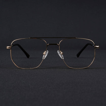 Voyage Silverline Golden Wayfarer Eyeglasses for Men & Women - MG5467-C7