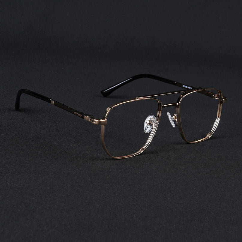 Voyage Silverline Golden Wayfarer Eyeglasses for Men & Women - MG5467-C7