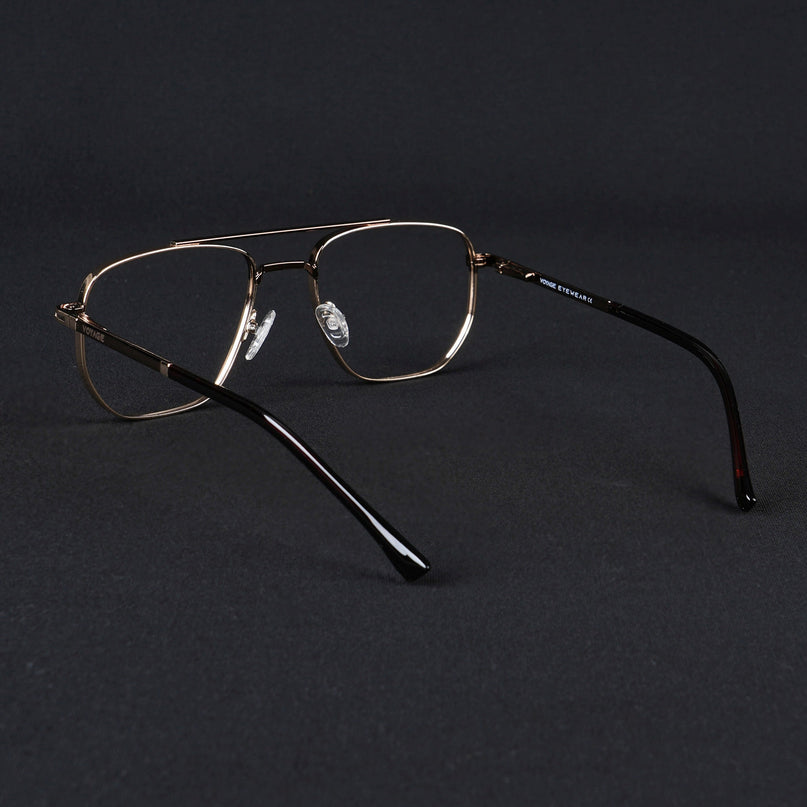 Voyage Silverline Golden Wayfarer Eyeglasses for Men & Women - MG5467-C7
