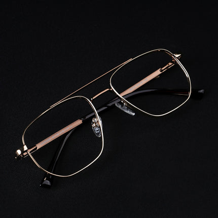 Voyage Silverline Golden Wayfarer Eyeglasses for Men & Women - MG5467-C7