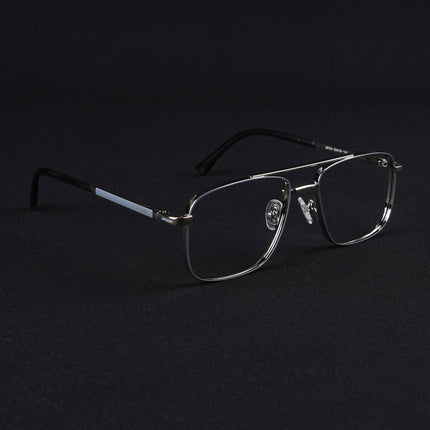Voyage Silverline Silver & Grey Wayfarer Eyeglasses for Men & Women - MG5468-C1