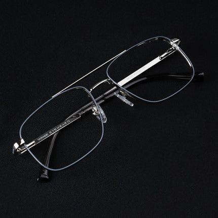 Voyage Silverline Silver & Grey Wayfarer Eyeglasses for Men & Women - MG5468-C1