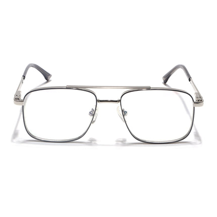 Voyage Silverline Silver & Grey Wayfarer Eyeglasses for Men & Women - MG5468-C1