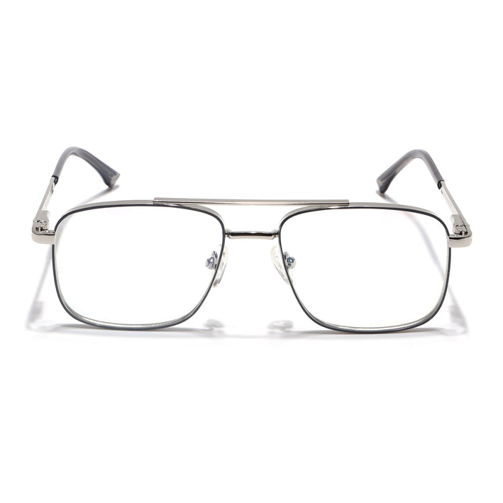 Voyage Silverline Silver & Grey Wayfarer Eyeglasses for Men & Women - MG5468-C1