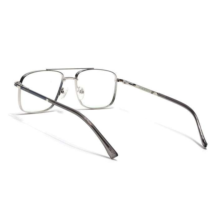 Voyage Silverline Silver & Grey Wayfarer Eyeglasses for Men & Women - MG5468-C1