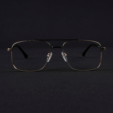 Voyage Silverline Golden & Black Wayfarer Eyeglasses for Men & Women - MG5469-C2