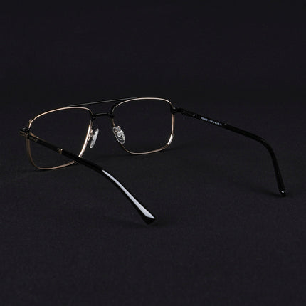 Voyage Silverline Golden & Black Wayfarer Eyeglasses for Men & Women - MG5469-C2