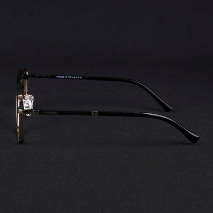 Voyage Silverline Golden & Black Wayfarer Eyeglasses for Men & Women - MG5469-C2