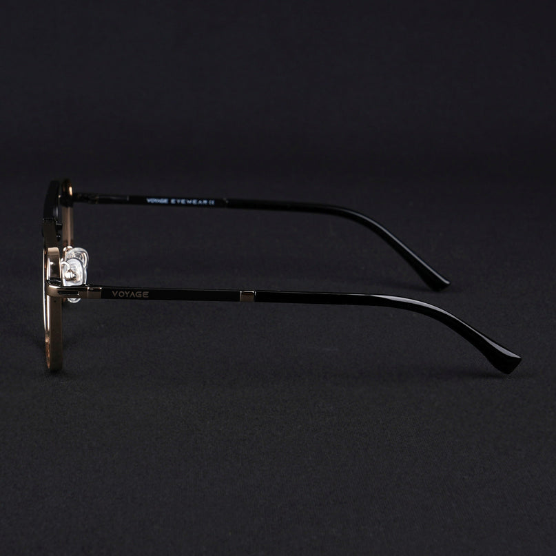 Voyage Silverline Golden & Black Wayfarer Eyeglasses for Men & Women - MG5469-C2