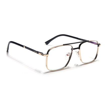 Voyage Silverline Golden & Black Wayfarer Eyeglasses for Men & Women - MG5469-C2