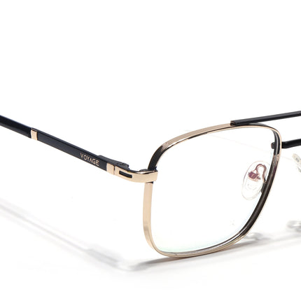Voyage Silverline Golden & Black Wayfarer Eyeglasses for Men & Women - MG5469-C2