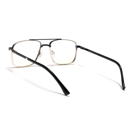 Voyage Silverline Golden & Black Wayfarer Eyeglasses for Men & Women - MG5469-C2