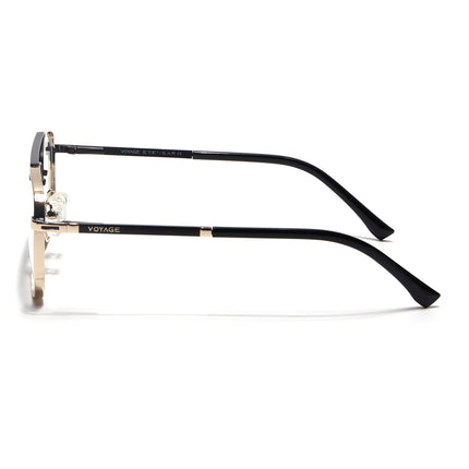 Voyage Silverline Golden & Black Wayfarer Eyeglasses for Men & Women - MG5469-C2
