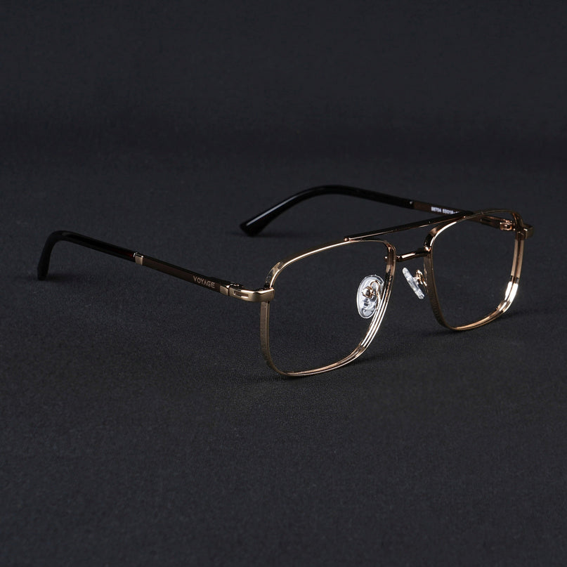 Voyage Silverline Golden Wayfarer Eyeglasses for Men & Women - MG5470-C3
