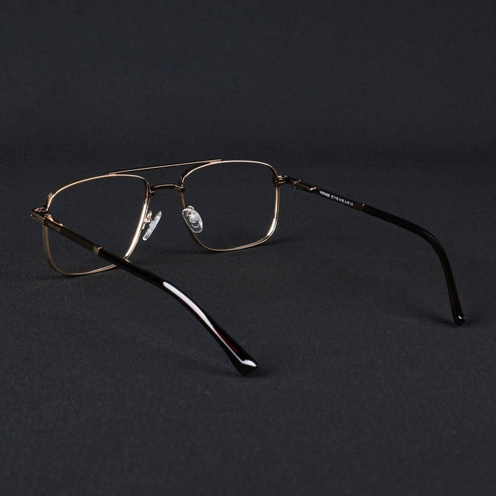 Voyage Silverline Golden Wayfarer Eyeglasses for Men & Women - MG5470-C3