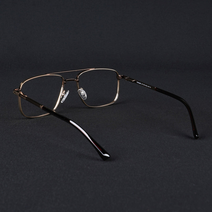 Voyage Silverline Golden Wayfarer Eyeglasses for Men & Women - MG5470-C3