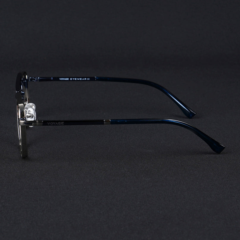 Voyage Silverline Silver & Blue Wayfarer Eyeglasses for Men & Women - MG5471-C4