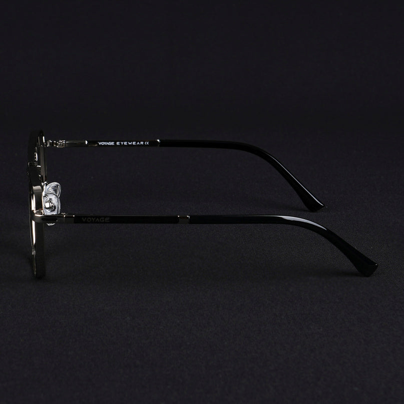 Voyage Silverline Silver & Black Wayfarer Eyeglasses for Men & Women - MG5472-C5