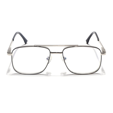 Voyage Silverline Silver & Black Wayfarer Eyeglasses for Men & Women - MG5472-C5