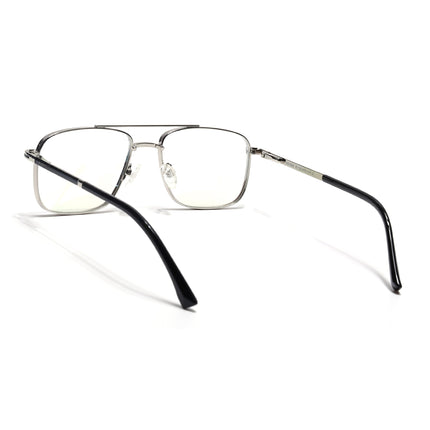 Voyage Silverline Silver & Black Wayfarer Eyeglasses for Men & Women - MG5472-C5