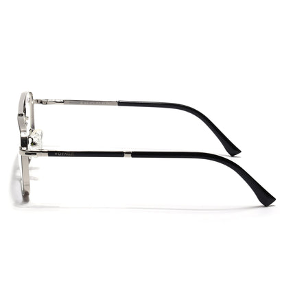 Voyage Silverline Silver & Black Wayfarer Eyeglasses for Men & Women - MG5472-C5