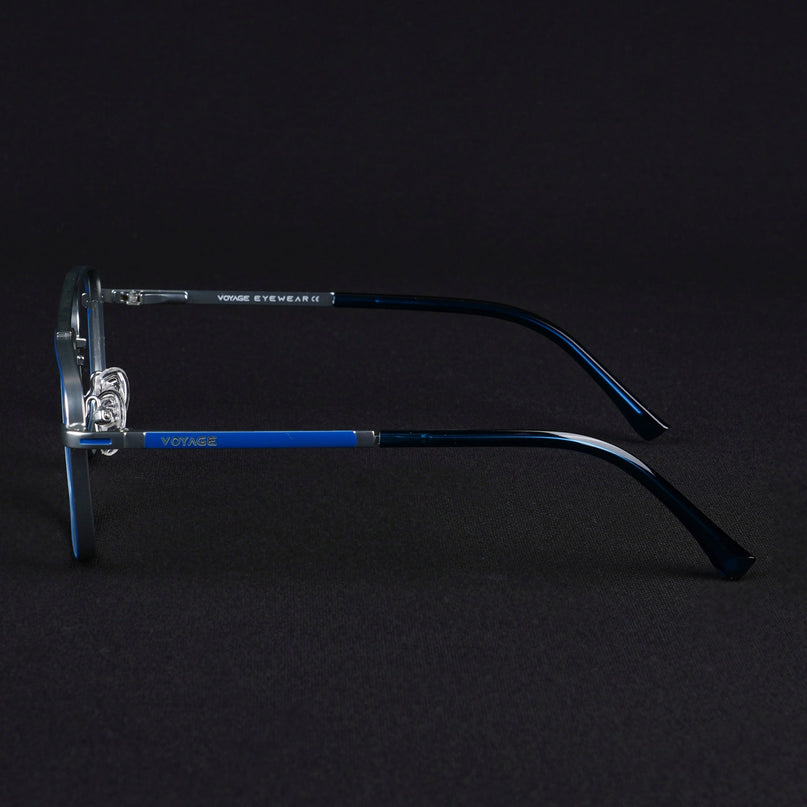 Voyage Silverline Blue & Matt Silver Wayfarer Eyeglasses for Men & Women - MG5474-C7