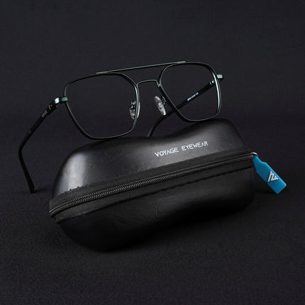 Voyage Silverline Green Wayfarer Eyeglasses for Men & Women - MG5476-C2