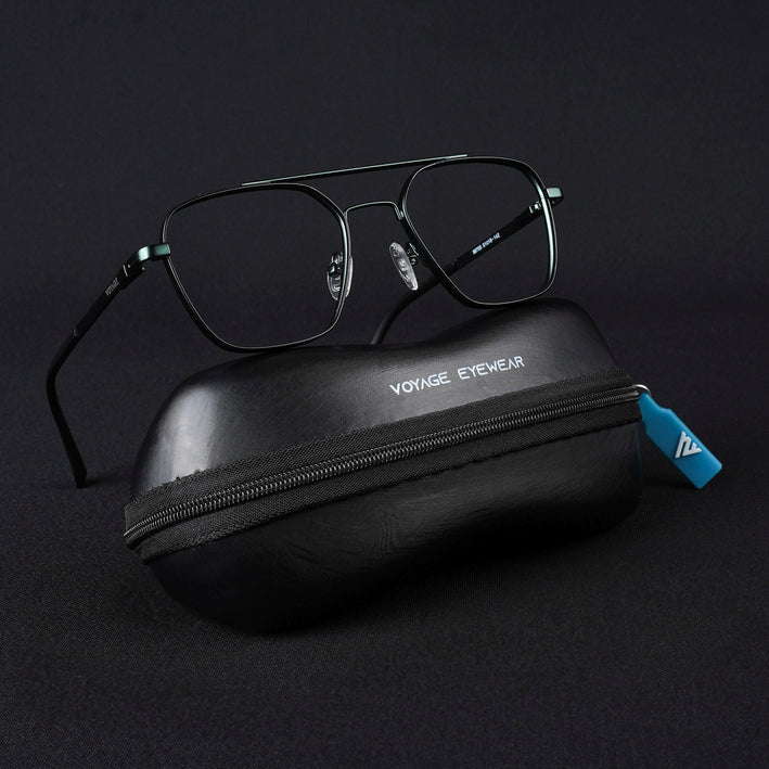 Voyage Silverline Green Wayfarer Eyeglasses for Men & Women - MG5476-C2