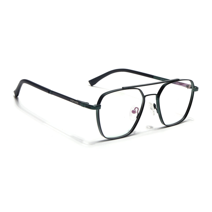 Voyage Silverline Green Wayfarer Eyeglasses for Men & Women - MG5476-C2