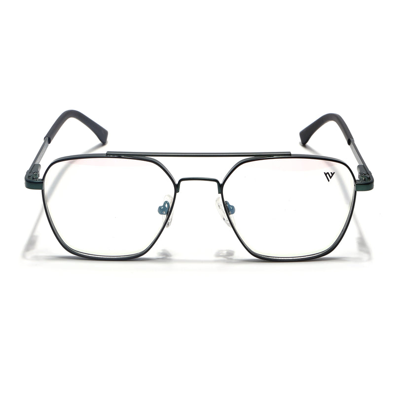 Voyage Silverline Green Wayfarer Eyeglasses for Men & Women - MG5476-C2