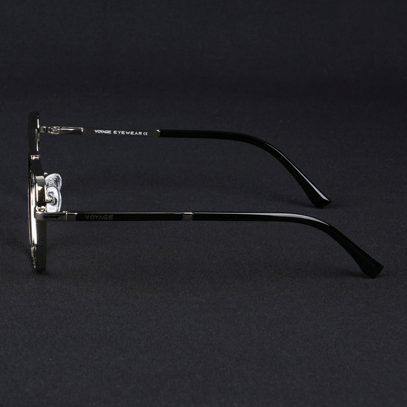 Voyage Silverline Silver & Black Wayfarer Eyeglasses for Men & Women - MG5477-C3
